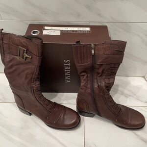 Women's Lace-Up Brown Boots